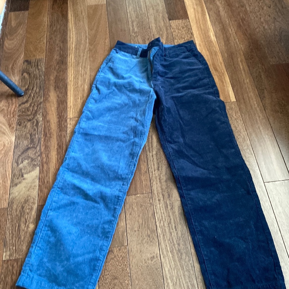 Two toned corduroy pants